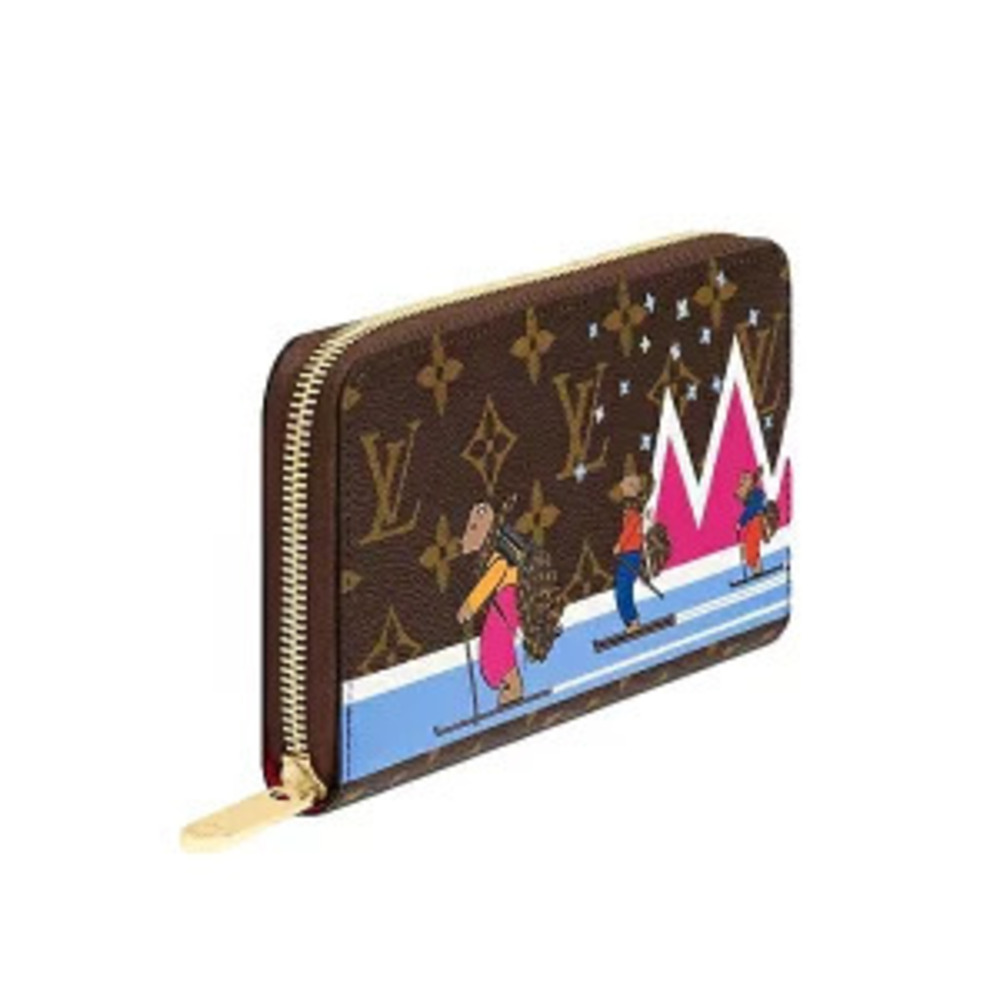 Louis Vuitton Zippy Wallet Monogram Round Zip Canvas Brown LVOS - Picture 3 of 4